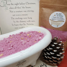 Load image into Gallery viewer, Twas the Night Before Christmas Festive Fizzing Bath Dust - Christmas Eve bath treat
