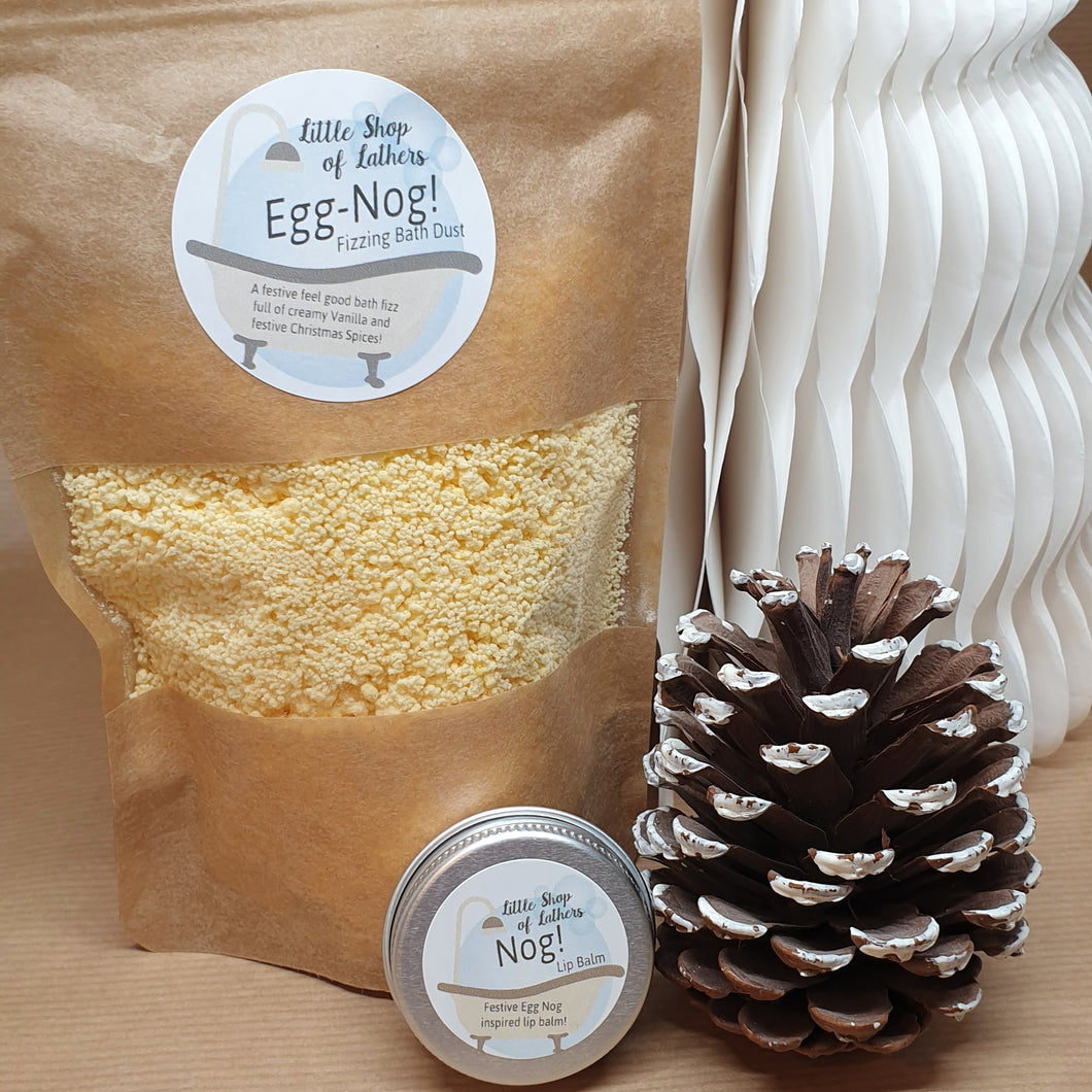 Egg-Nog Festive Fizzing Bath Dust - Christmas bath treat - Stocking Filler