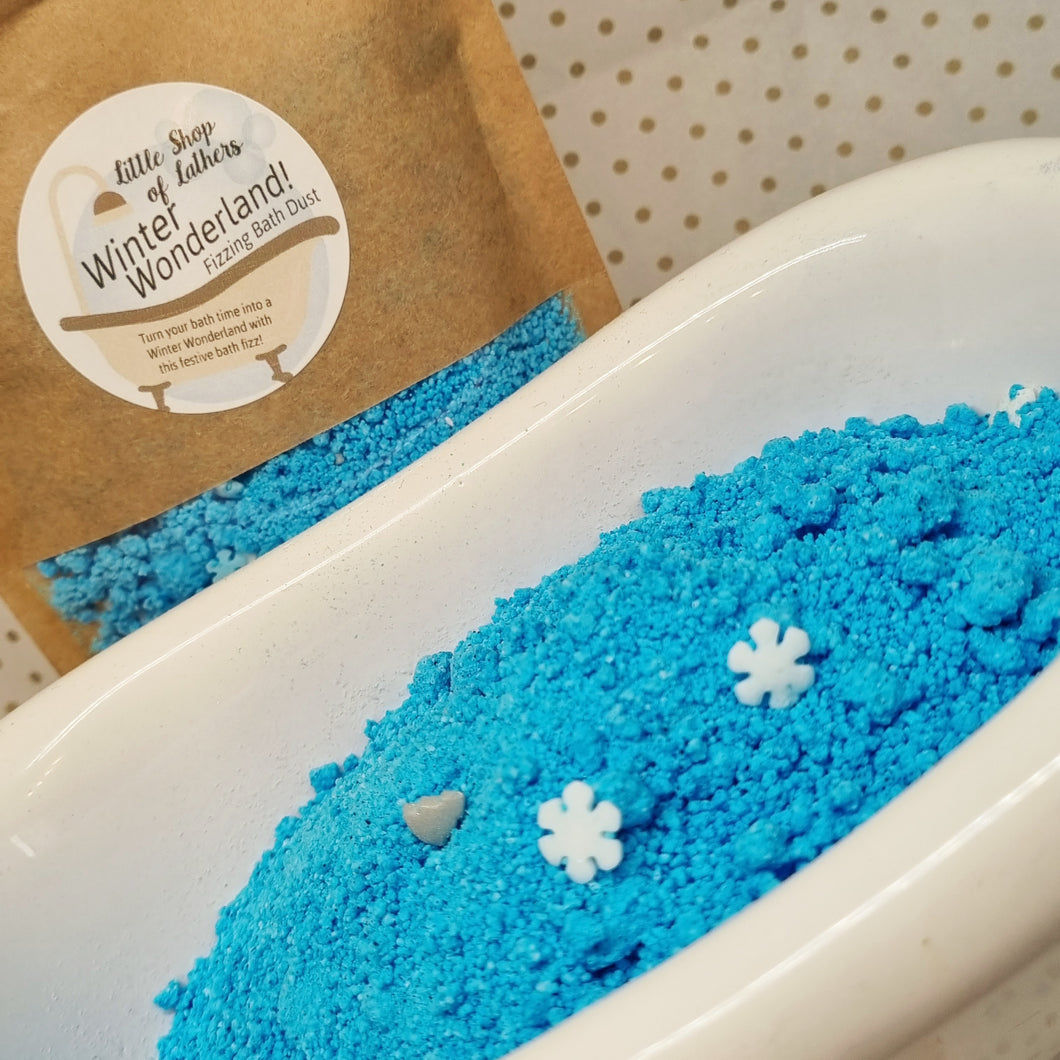 Winter Wonderland Festive Fizzing Bath Dust - Christmas bath treat - Stocking Filler